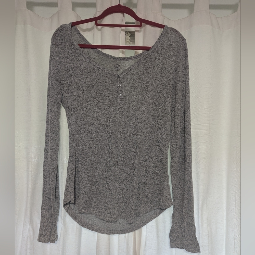 SO | Heather Gray Women's Long Sleeve Light Sweater